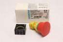 SIEMENS EMERGENCY STOP MUSHROOM PUSHBUTTON 40MM 3SB3000-1XA20 *LOT OF 6*