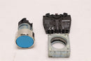 SIEMENS 22MM BLUE PUSHBUTTON 1NO 1NC 3SB3601-0AA51-0CC0 *LOT OF 2*