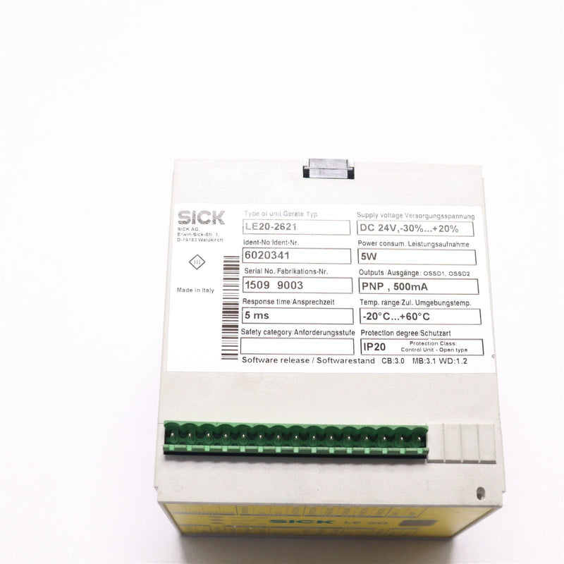 SICK SAFETY RELAY LE20-2621 6020341