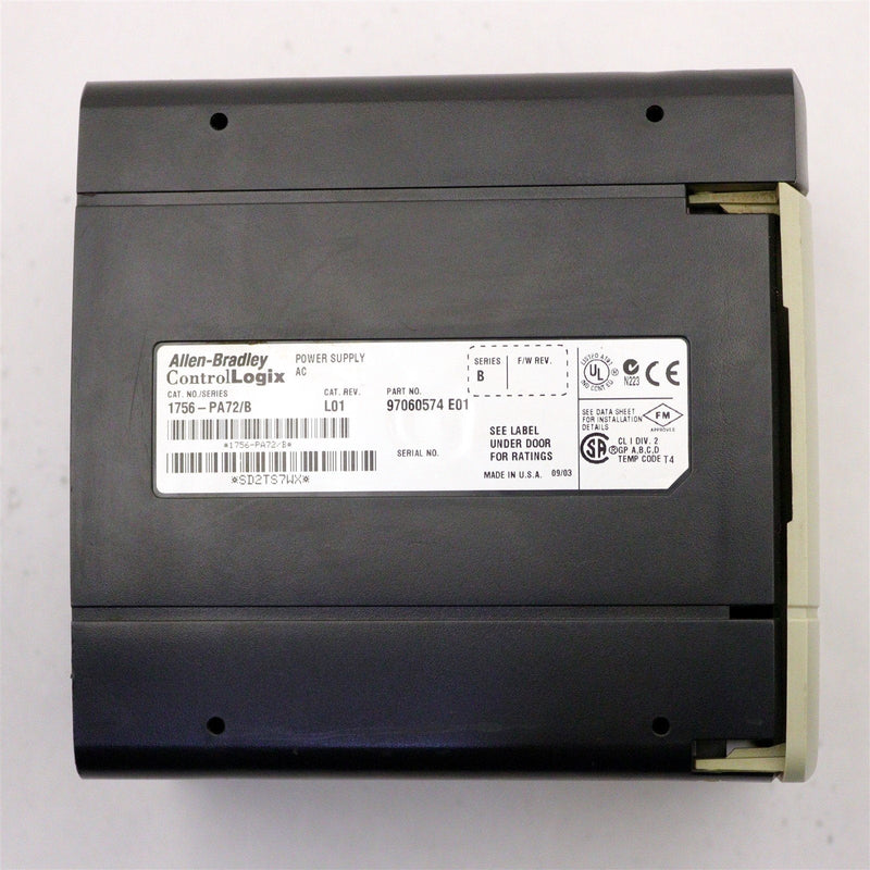 ALLEN-BRADLEY CONTROLLOGIX AC POWER SUPPLY 1756-PA72/B