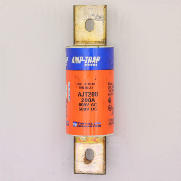 FERRAZ SHAMUT 600 VOLT AC 500 VOLT DC 200 AMP SMART SPOT FUSE AJT200