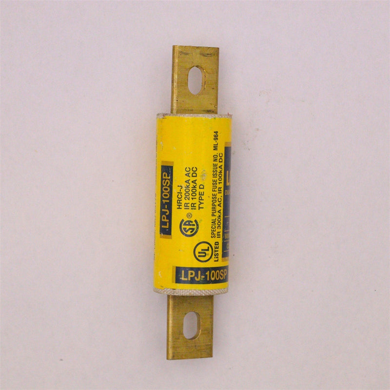 BUSSMANN LOW PEAK 600 VOLT AC 300 VOLT DC 100 AMP FUSE LPJ-100SP