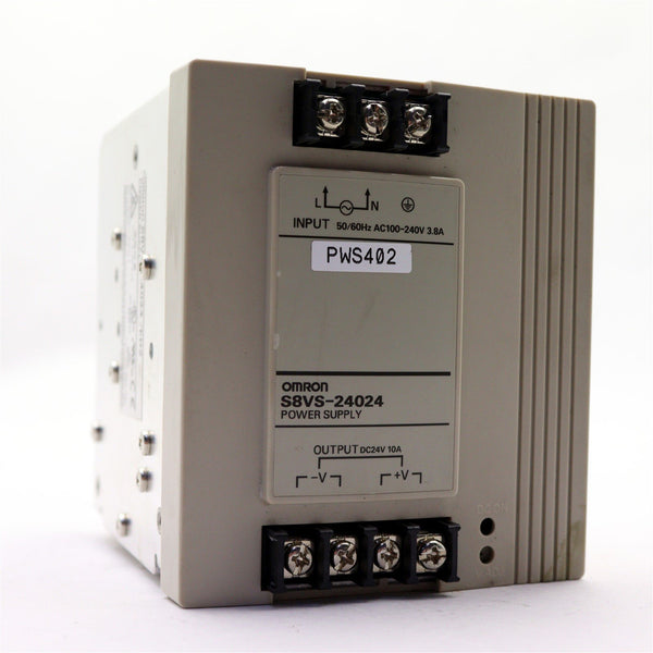 OMRON POWER SUPPLY 50/60Hz AC100-240V 3.8A INPUT DC24V 10A OUTPUT S8VS-24024