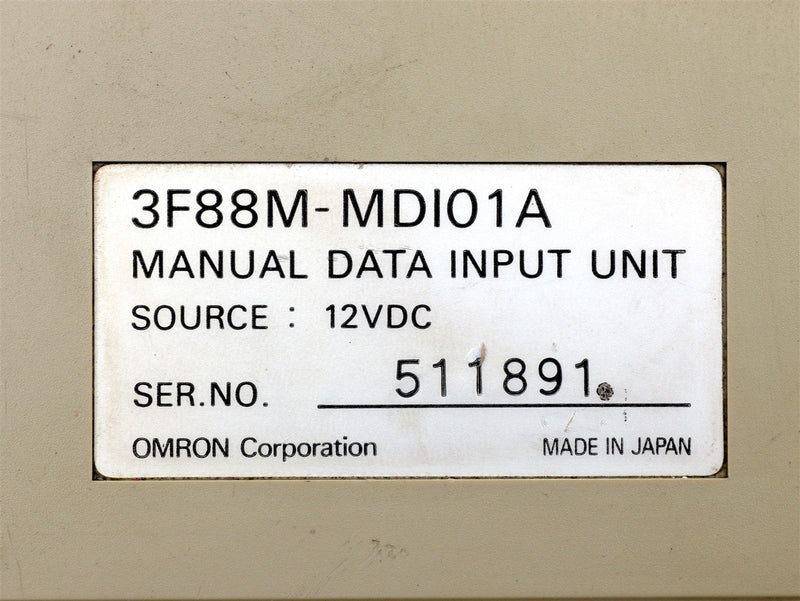 Omron Servo Positioner with Manual Data Input Unit 3F88M-MDl01A 3F88M-116A-E