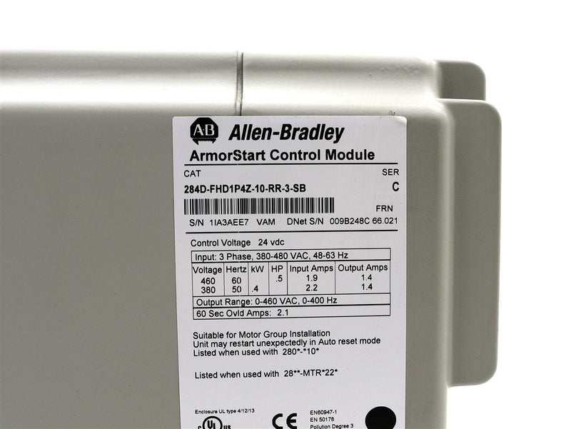 Allen-Bradley ArmorStart Control Module 284D-FHD1P4Z-10-RR-3-SB Ser. C