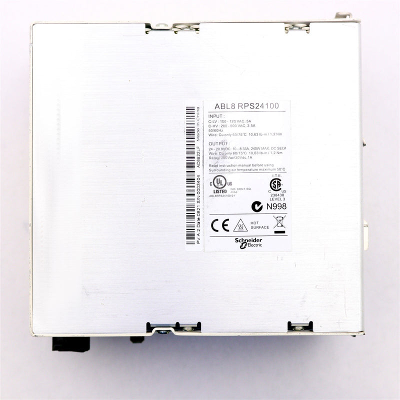 SCHNEIDER ELECTRIC 24VDC-10A POWER SUPPLY ABL8RPS24100