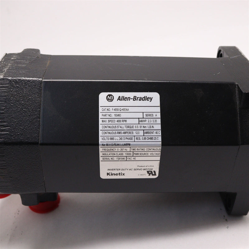 ALLEN BRADLEY SERVO MOTOR F-4050-Q-H00AA / A