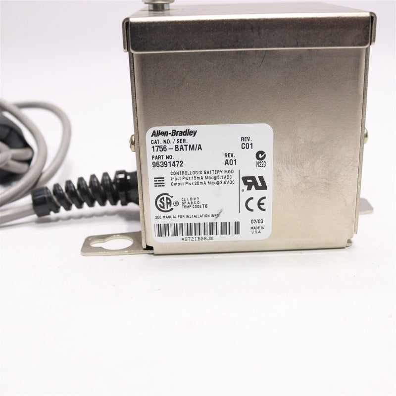 ALLEN BRADLEY 1756-BATM/A BATTERY MODULE 9639147/A