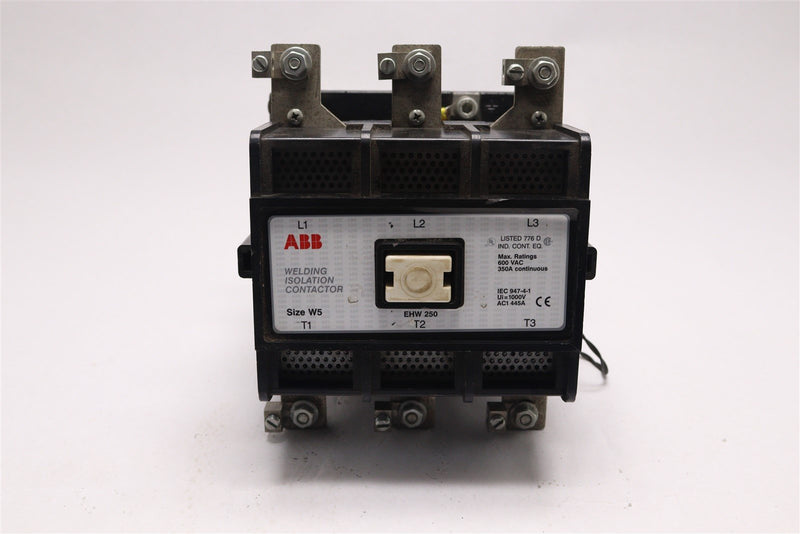 ABB CONTACTOR 3 PHASE EHW 250C *L