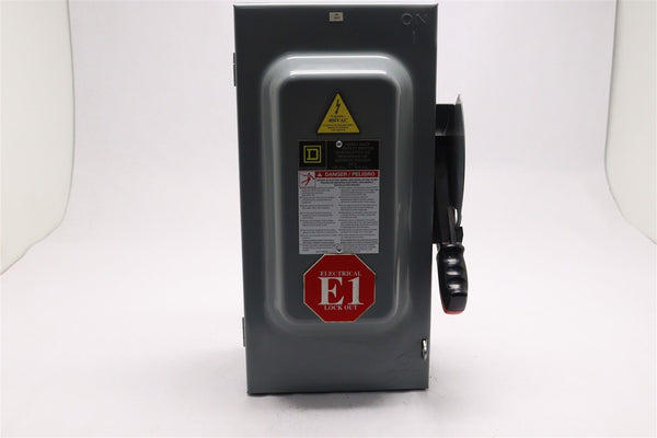 SQUARE D 60A 600VAC 600VDC FUSIBLE SAFETY SWITCH H362