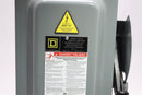 SQUARE D 60A 600VAC 600VDC FUSIBLE SAFETY SWITCH H362