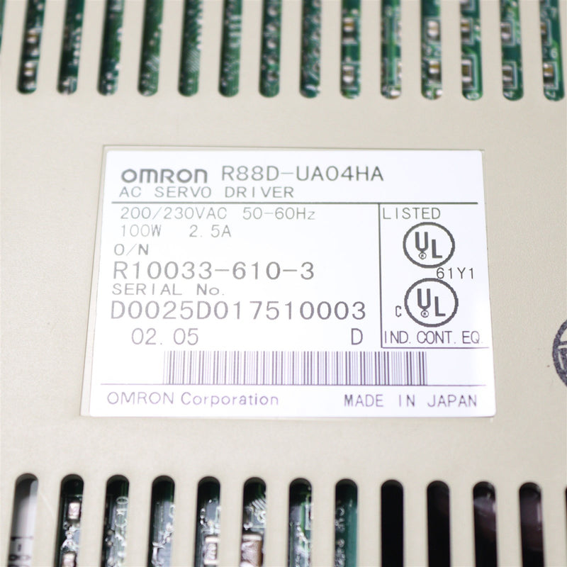 OMRON AC SERVO DRIVER R88D-UA04HA