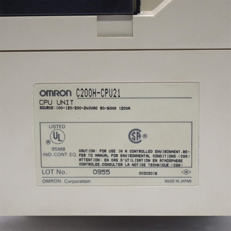 OMRON PROGRAMMABLE CONTROLLER C200H-CPU21