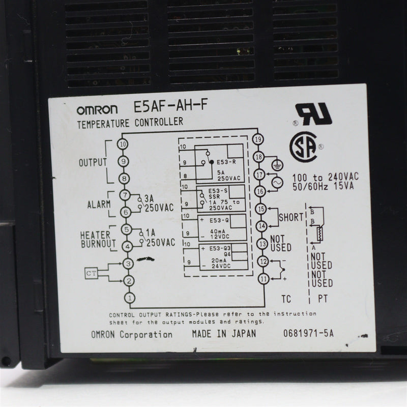 OMRON TEMPERATURE CONTROLLER E5AF-AH-F