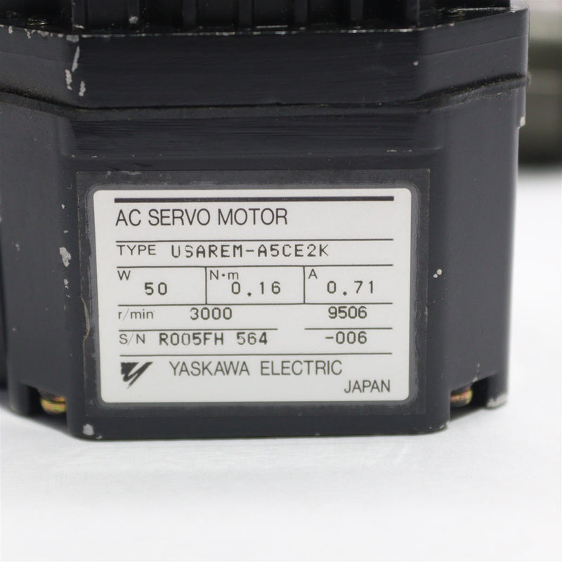 YASKAWA AC SERVO MOTOR USAREM-A5CE2K