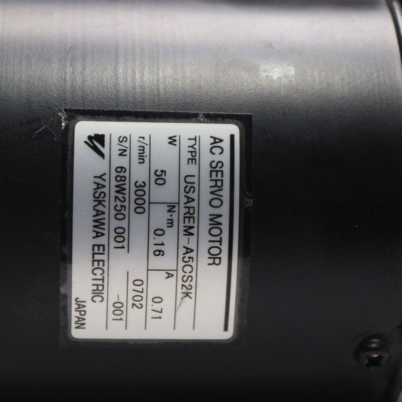 YASKAWA AC SERVO MOTOR USAREM-A5CS2K