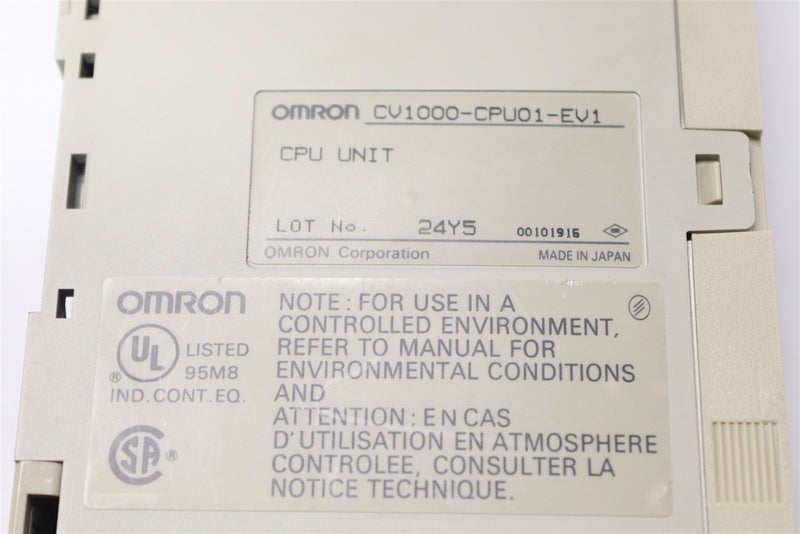 OMRON PROGRAMMABLE CONTROLLER CV1000-CPU01-EV1 MISSING PORT COVER