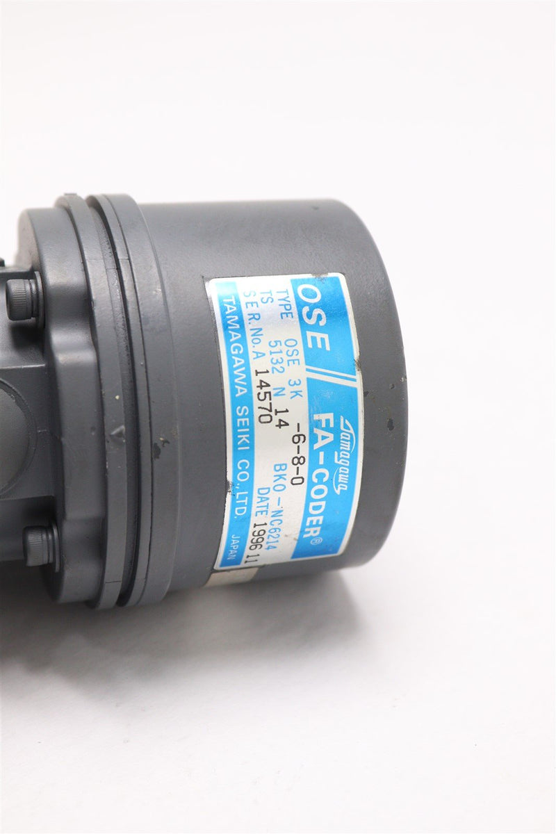 MITSUBISHI AC SERVO MOTOR OSE 3K-6-8-0 FA-CODER HA-SA22 B