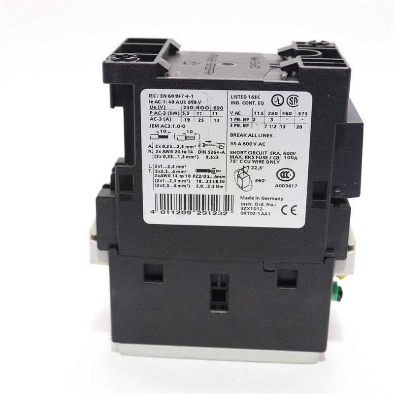 SIEMENS CONTACTOR 24V DC COIL 3RT1026-3BB40