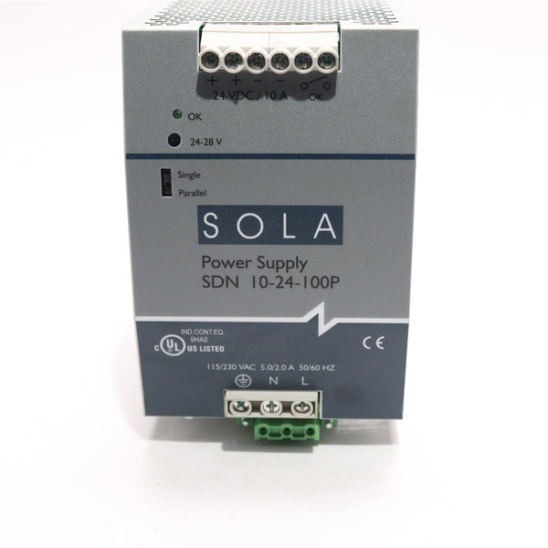 SOLA POWER SUPPLY 115/230 VAC SDN 10-24-100P