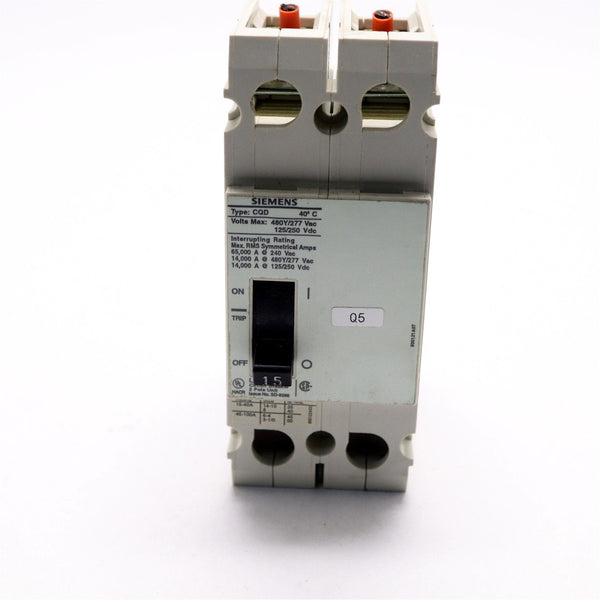 SIEMENS 2 POLE CIRCUIT BREAKER 480Y/277V CQD