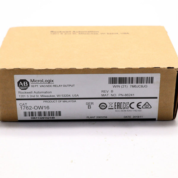 ALLEN BRADLEY 1762-OW16 MICROLOGIX OUTPUT MODULE 1762-OW16/B *SEALED*