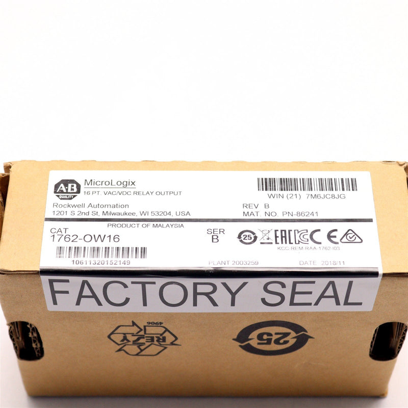 ALLEN BRADLEY 1762-OW16 MICROLOGIX OUTPUT MODULE 1762-OW16/B *SEALED*