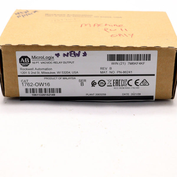 ALLEN BRADLEY MICROLOGIX OUTPUT MODULE 1762-OW16/B