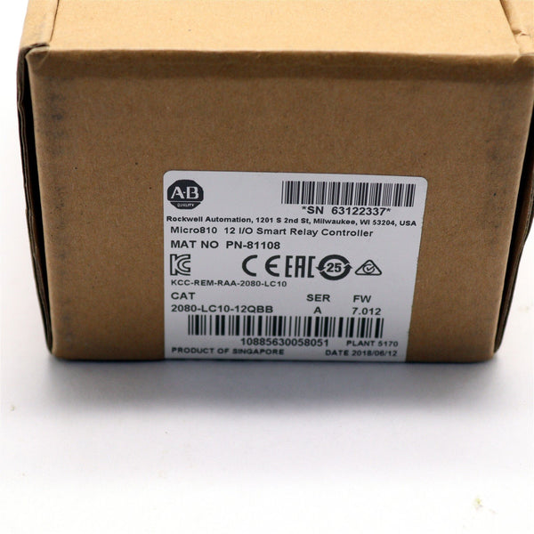 ALLEN BRADLEY MICRO810 3E-36 2080-LC10-12QBB/A *FACTORY SEALED*