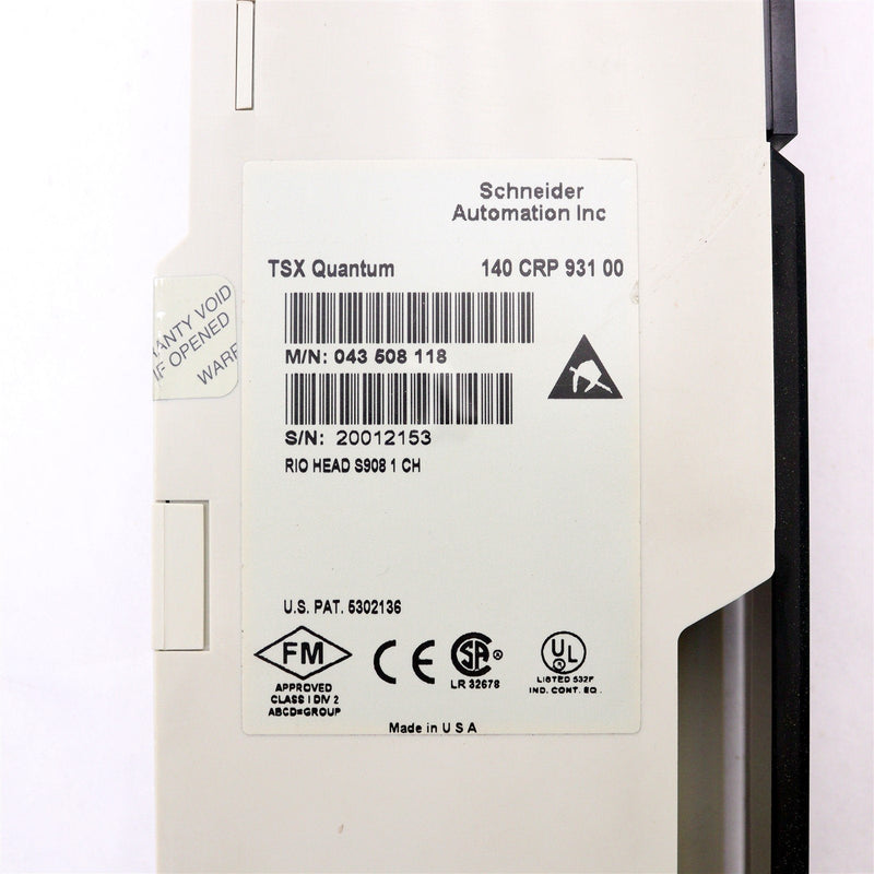 SCHNEIDER AUTOMATION | MODICON QUANTUM 140 RIO HEAD 140CRP93100