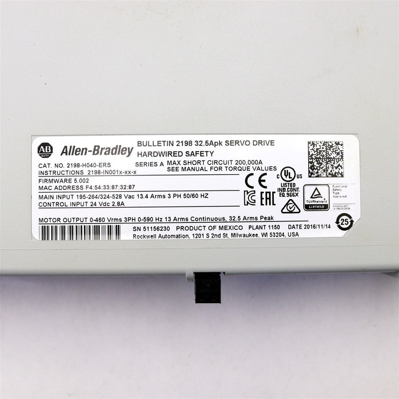 ALLEN-BRADLEY BULLETIN 2198 35Apk SERVO DRIVE 2198-H040-ERS