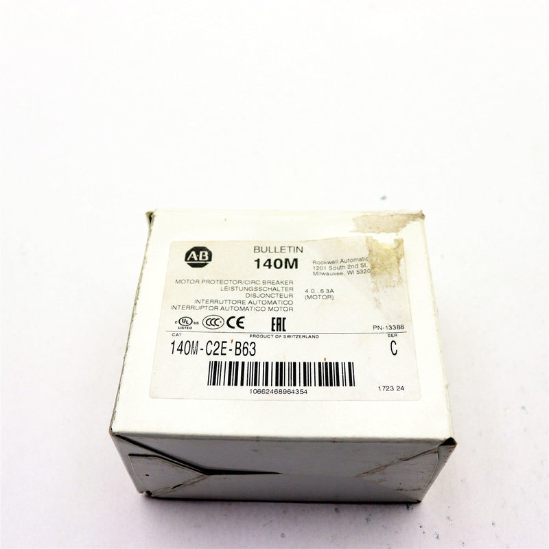 ALLEN BRADLEY 140M-C2E-B63/C MOTOR PROTECTOR CIRCUIT BREAKER