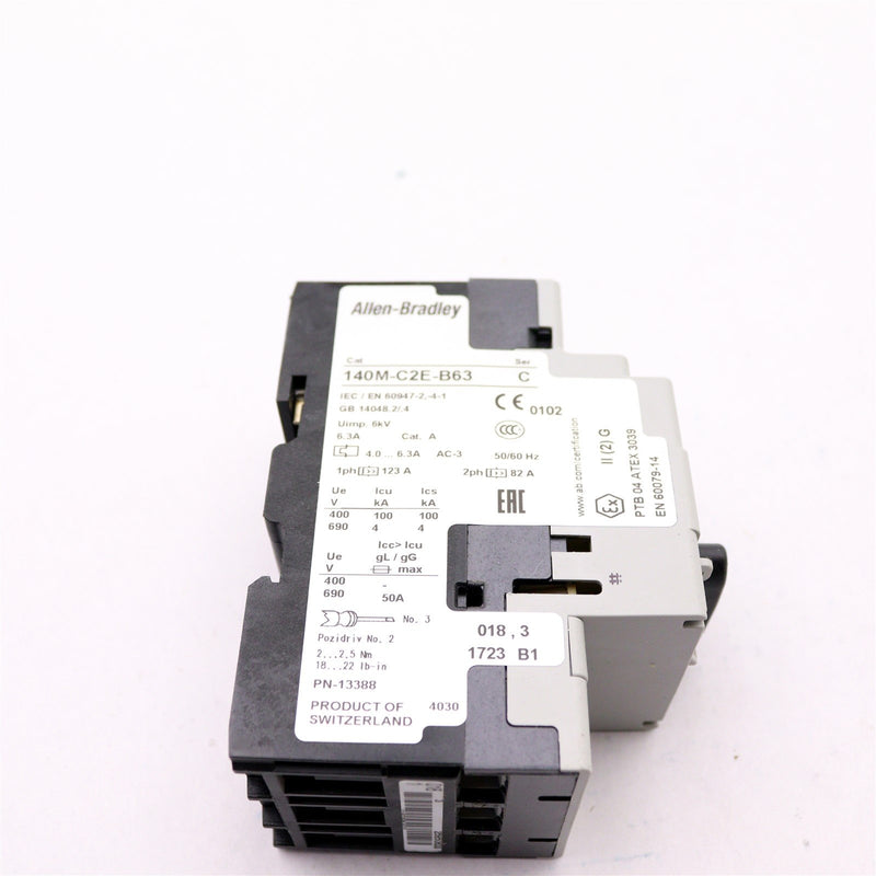 ALLEN BRADLEY 140M-C2E-B63/C MOTOR PROTECTOR CIRCUIT BREAKER