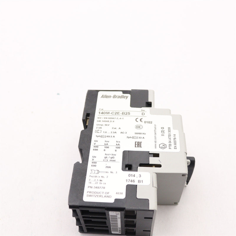 ALLEN BRADLEY 140M-C2E-B25/D MOTOR PROTECTOR CIRCUIT BREAKER