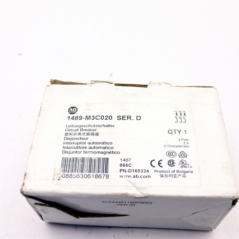 ALLEN BRADLEY 1489-M3C020/D CIRCUIT BREAKER