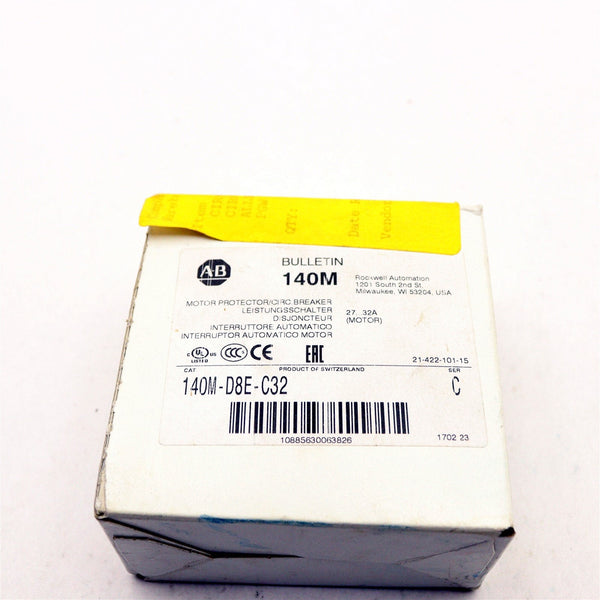 ALLEN BRADLEY 140M-D8E-C32/C MOTOR PROTECTOR CIRCUIT BREAKER