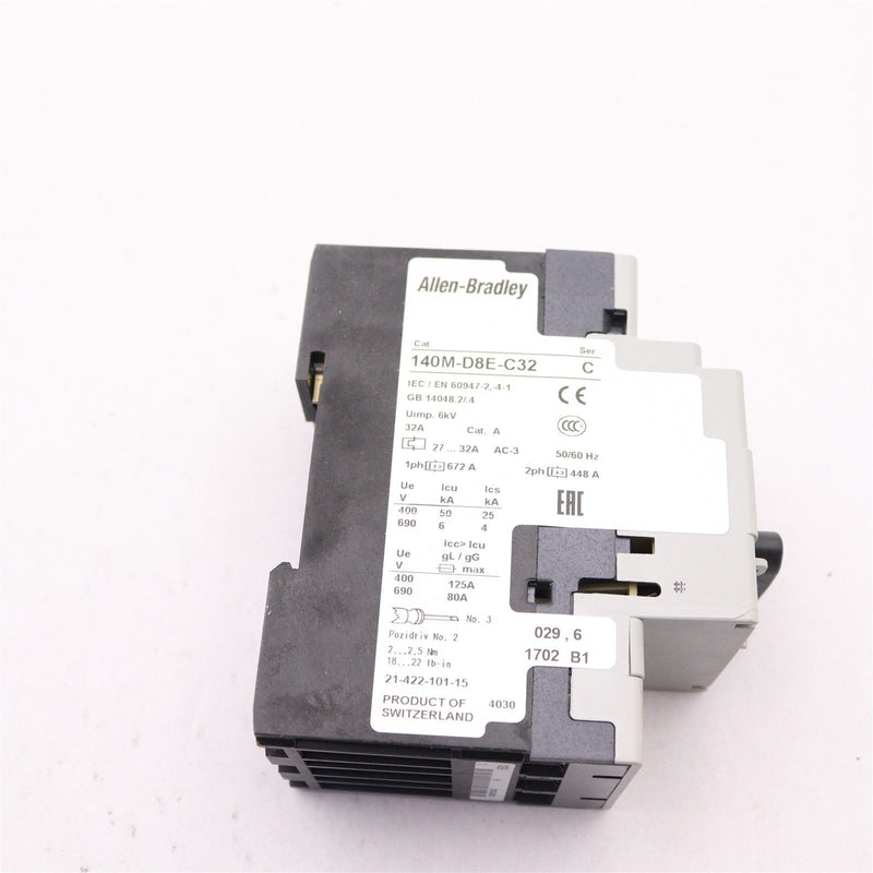 ALLEN BRADLEY 140M-D8E-C32/C MOTOR PROTECTOR CIRCUIT BREAKER