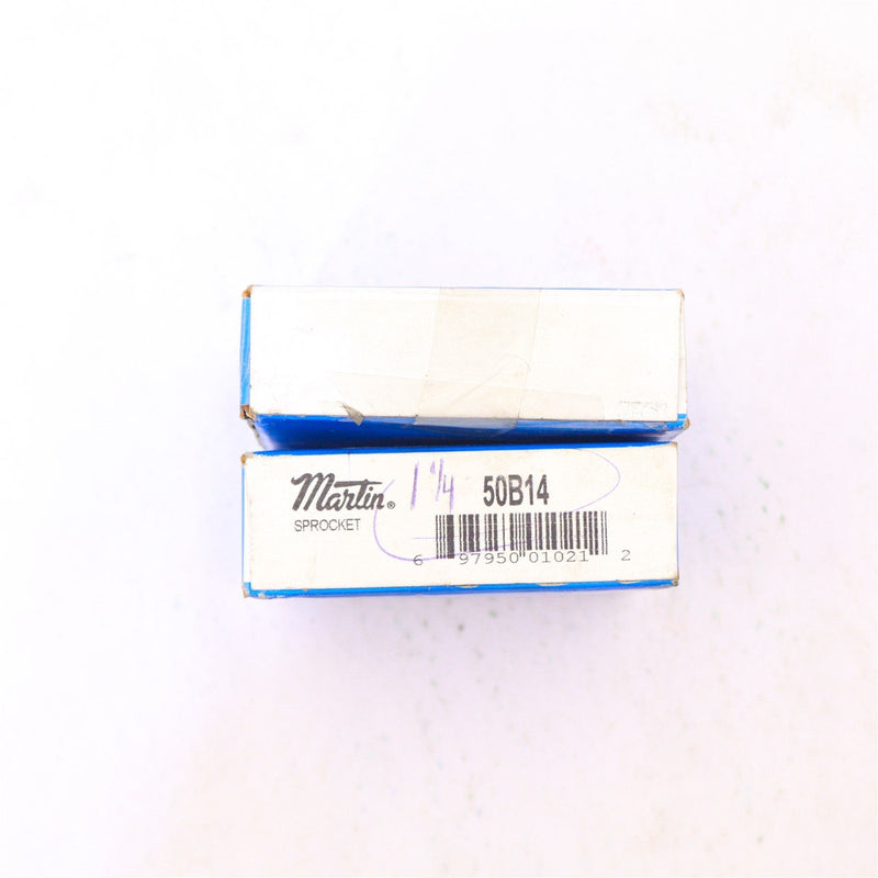MARTIN 5/8" BORE ROLLER CHAIN SPROCKET 50B14 - LOT OF 2
