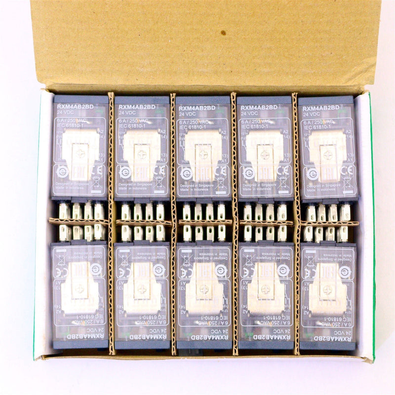 SCHNEIDER RXM4AB2BD GENERAL PURPOSE POWER RELAY 24VDC - PACK OF 10