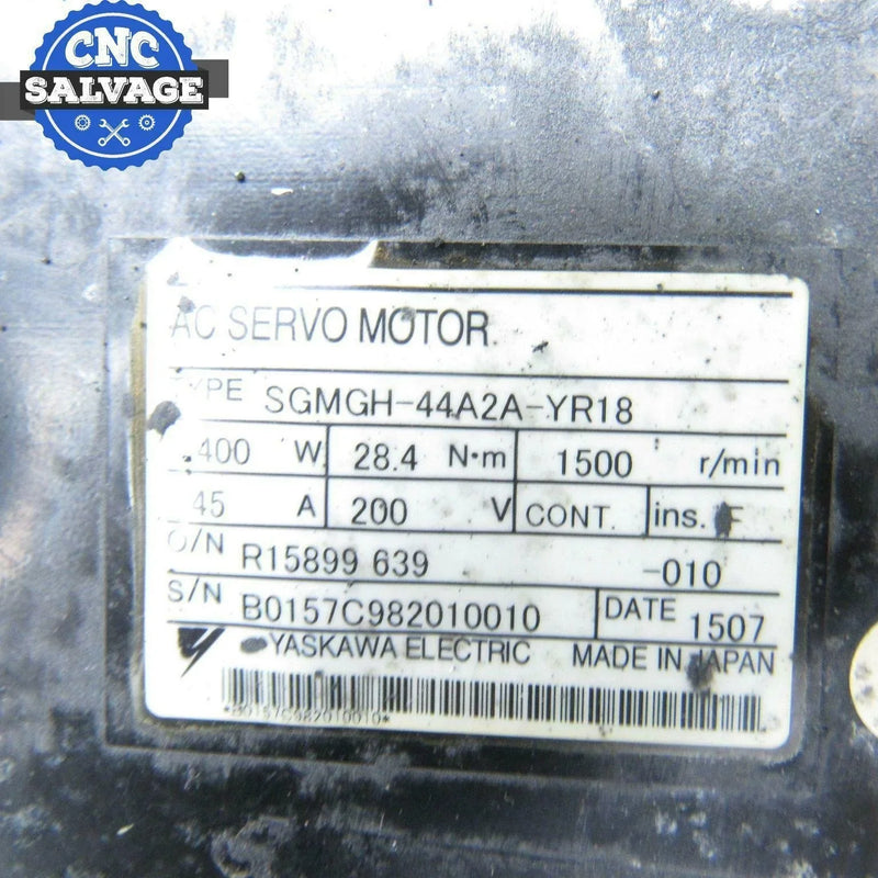 Yaskawa 15A 200V Servo Motor SGMGH-44A2A-YR18