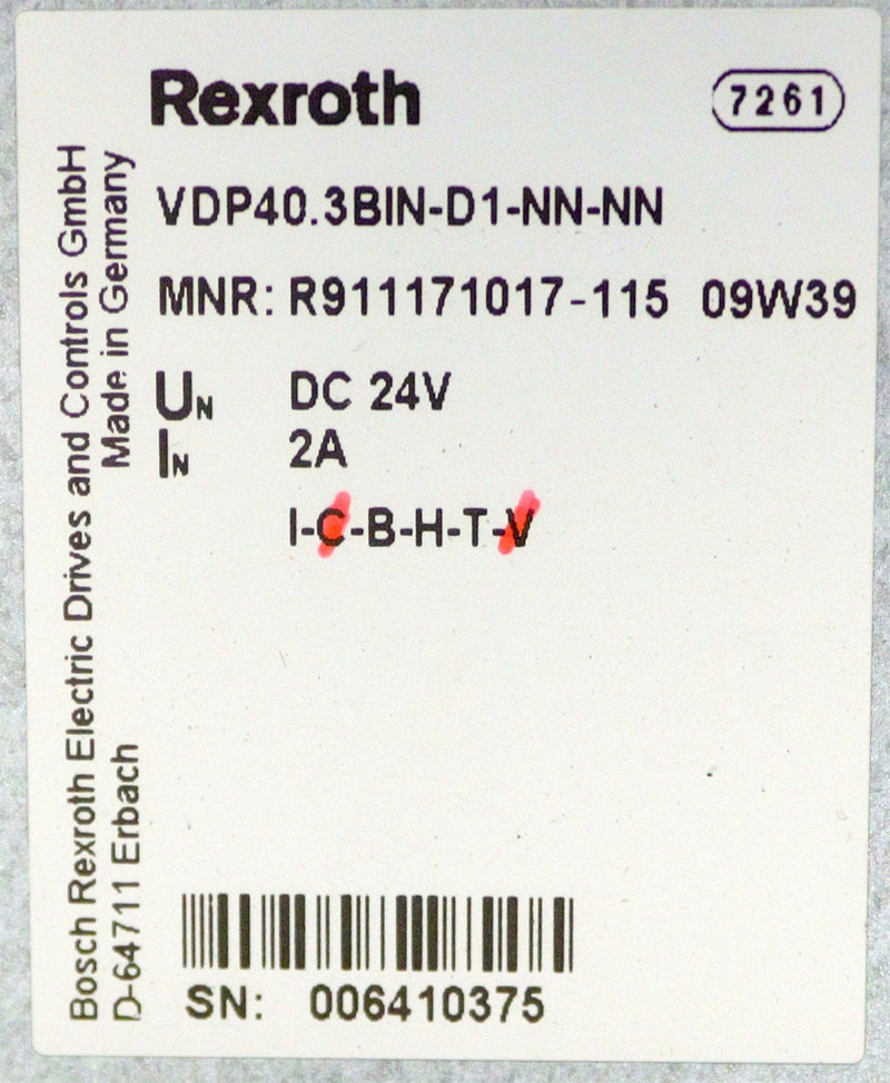 Rexroth IndraControlV Operator Panel VDP40.3BIN-D1-NN-NN