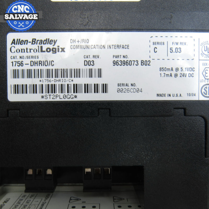 Allen Bradley Control Logic 1756-DHRIO Ser. C *Tested*