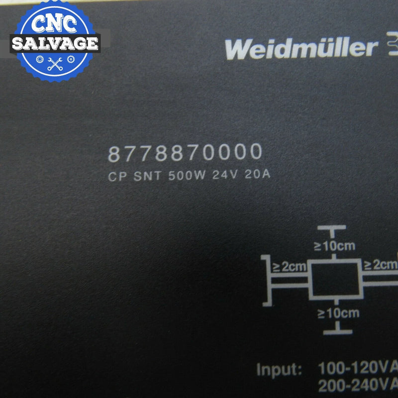 Weidmuller Power Supply 500W 24V 20A 8778870000