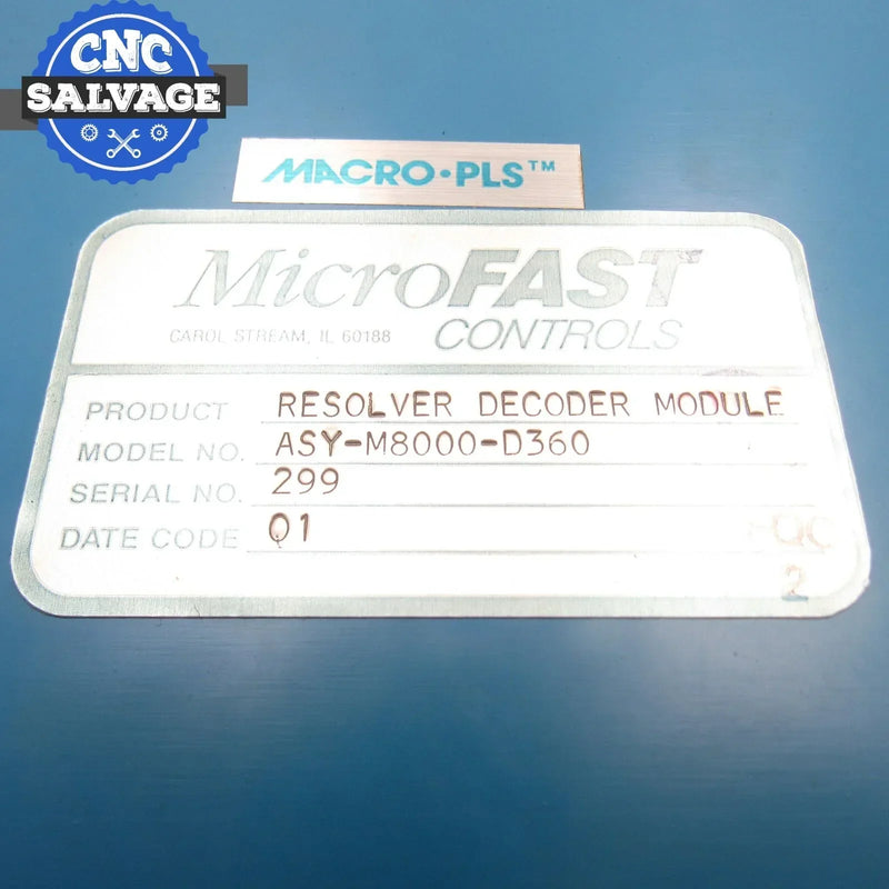 MicroFAST Controls Macro Pls Resolver Decoder Module ASY-M8000-D360