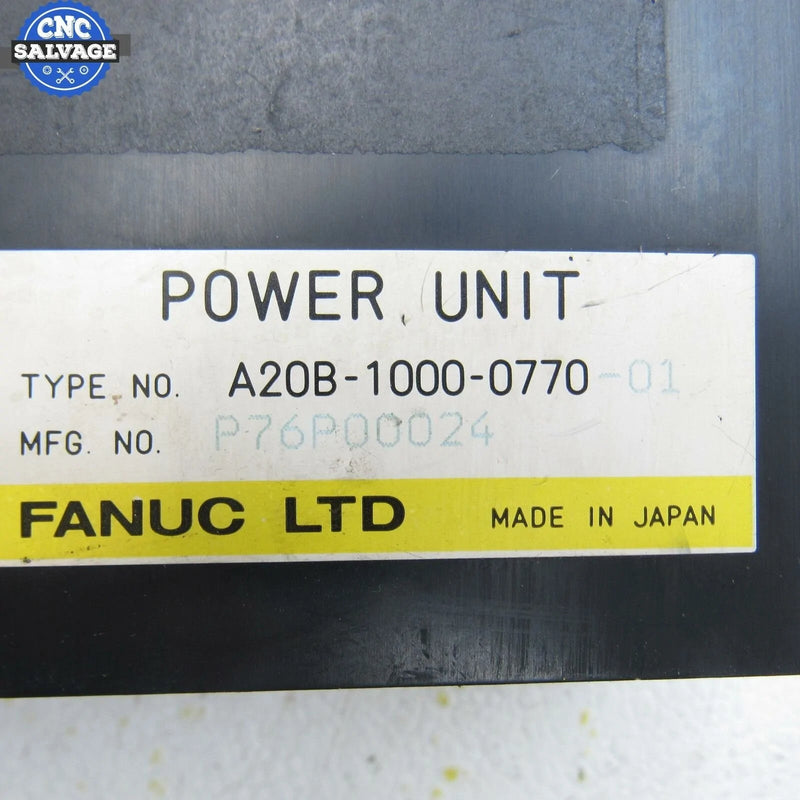 Fanuc Power Unit A20B-1000-0770-01 *Tested*