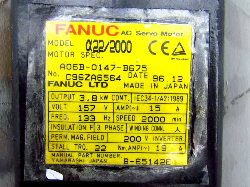 Fanuc AC Servo Motor A06B-0147-B675