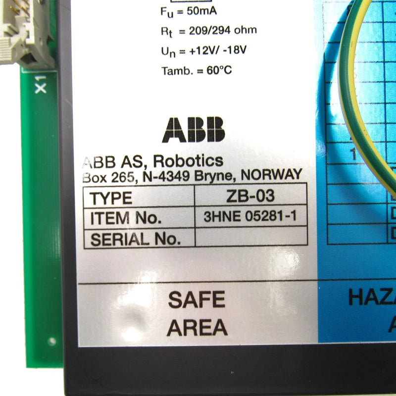 ABB Zener Barrier Control Board 3HNE05281-1 *New Open Box*