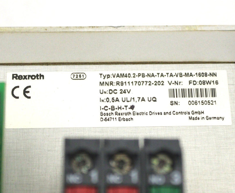Rexroth Control Panel VAM40.2-PB-NA-TA-TA-VB-MA-1608-NN