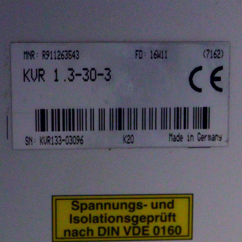 Indramat A.C. Servo Power Supply KVR1.3-30-3 R911263543