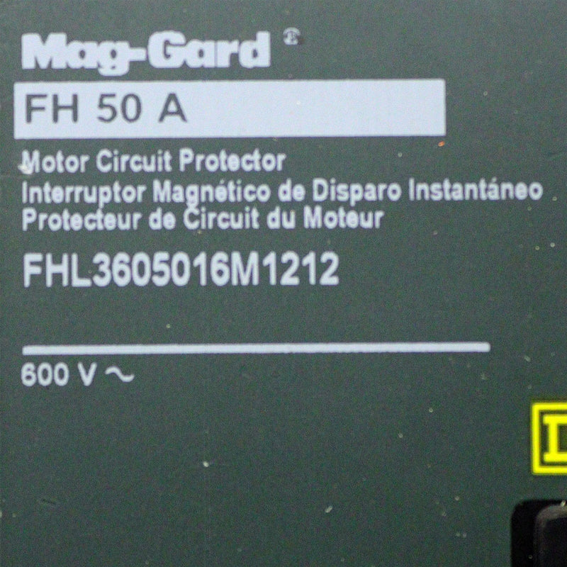 Square D Mag-Gard Motor Circuit Protector FHL3605016M1212